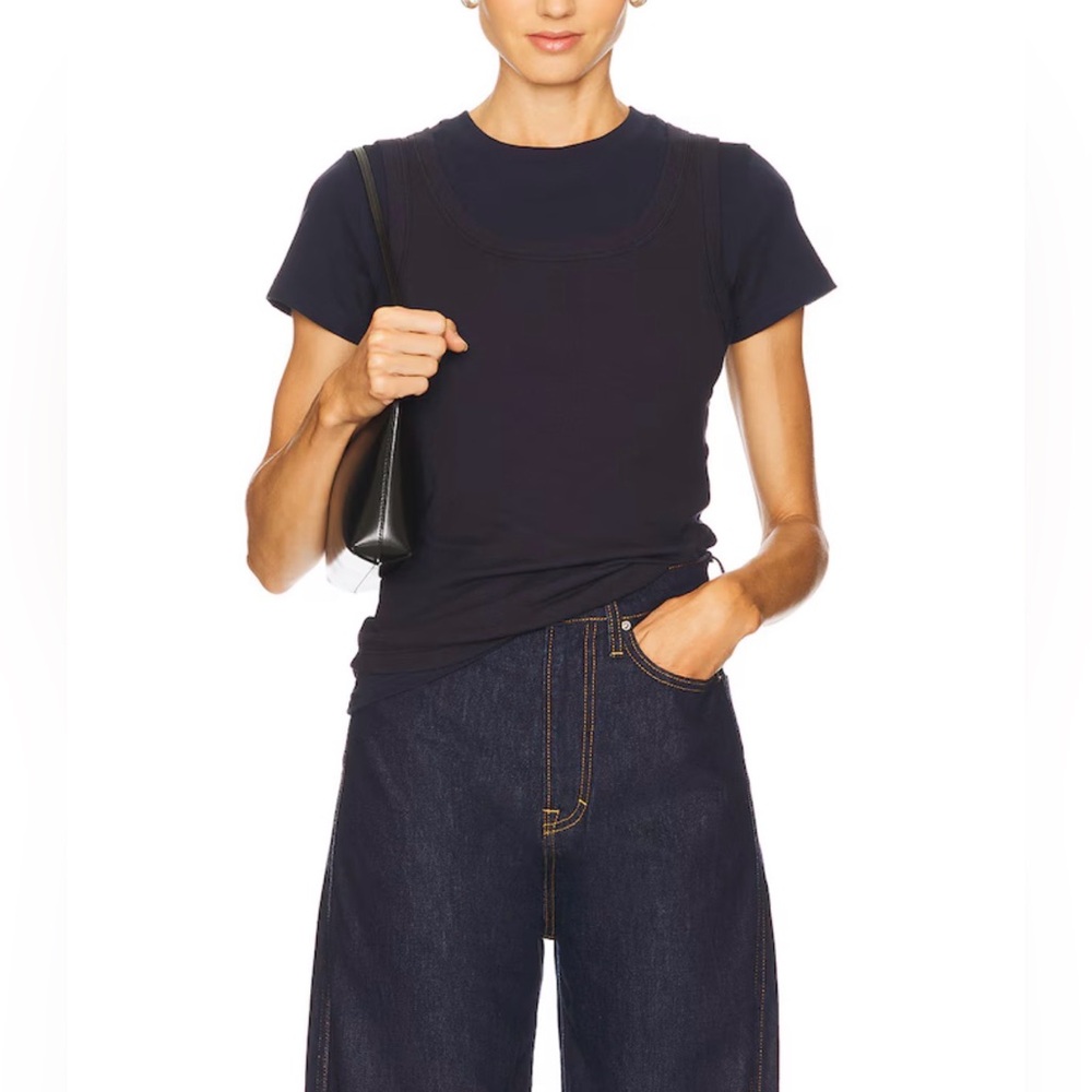 GRLFRND Navy Short Sleeve Crewneck Tee